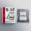 Soporte de aluminio Axagon STND-LAG para portátiles de 10 inch–17,3 inch. Ocho alturas y ángulos de inclinación ajustables. Acabado gris.