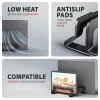 Soporte de aluminio Axagon STND-VB para colocación vertical de portátiles de 10