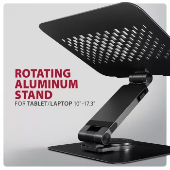 Soporte para portátil AXAGON STND-LRB — aluminio, giro 360°, para 10