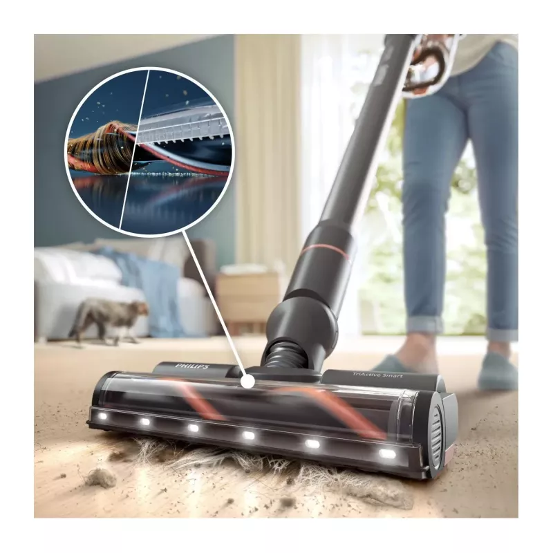 Aspirador de escoba/escoba eléctrica Philips XC7163/01 aspirador de escoba 2 en 1 batería seco y húmedo sin bolsa 0,6 l azul