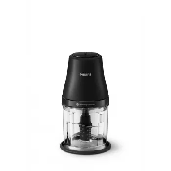 Picadora eléctrica Philips HR1501/00 1 L 450 W negra 5000 rpm recipiente de plástico cuchilla de acero inoxidable 220-240V 50-60Hz