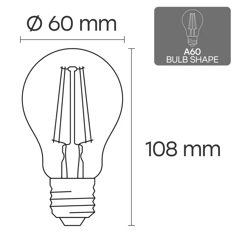 VISIONAL VS-B-10 bombilla LED, 6 W, 840 lm, 3000 K