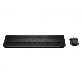 Conjunto de teclado y ratón HP Multi-Device USB/Bluetooth PR585C con reposamuñecas, negro, ratón incluido