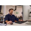 Conjunto de teclado y ratón HP Multi-Device USB/Bluetooth PR585C con reposamuñecas, negro, ratón incluido