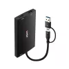 Adaptador de cable de vídeo Lindy 43430 0,11 m USB Type-C 2 x HDMI Negro