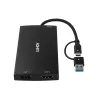 Adaptador de cable de vídeo Lindy 43430 0,11 m USB Type-C 2 x HDMI Negro