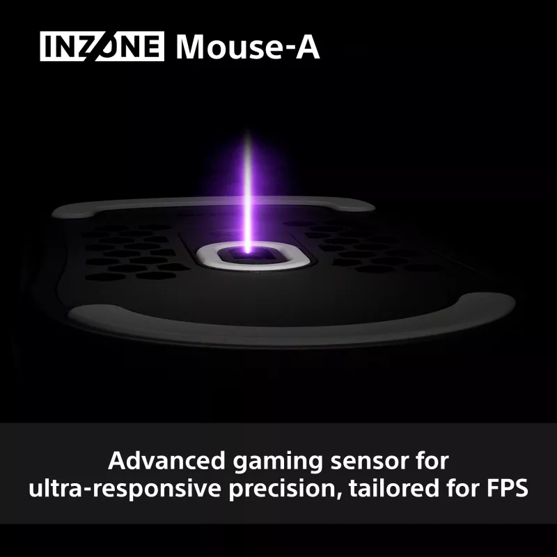 Ratón gaming inalámbrico Sony INZONE Para diestros RF Óptico 30000 DPI, 70G de aceleración, desplazamiento por rueda