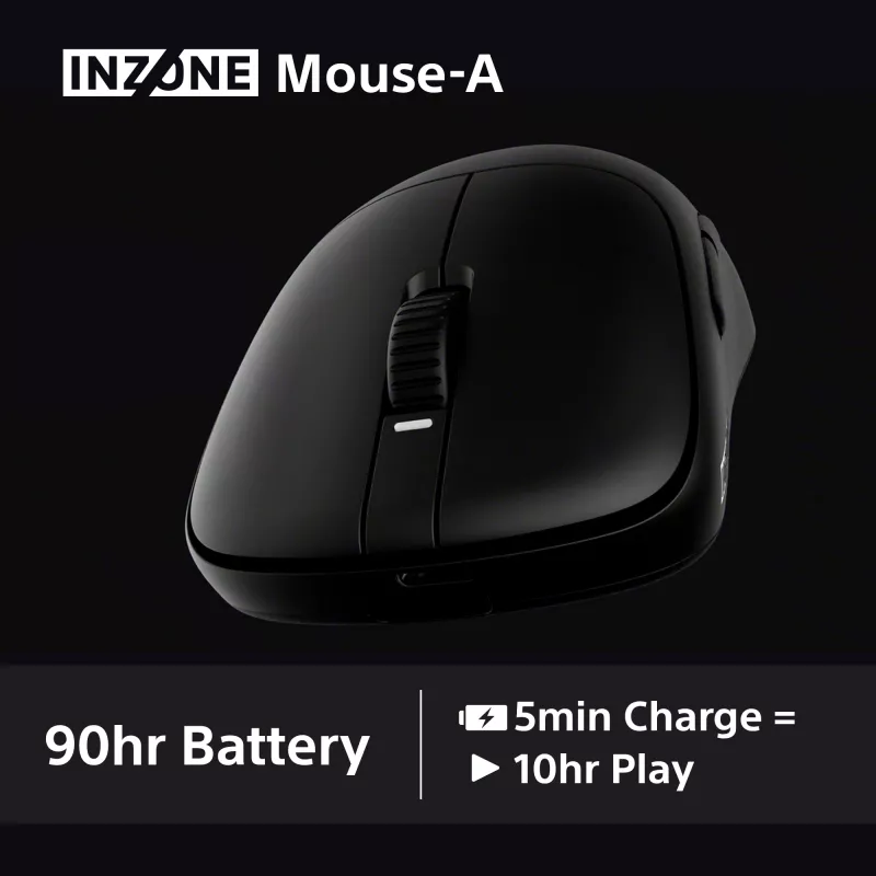 Ratón gaming inalámbrico Sony INZONE Para diestros RF Óptico 30000 DPI, 70G de aceleración, desplazamiento por rueda