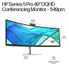 Monitor de conferencia HP Series 5 Pro 49 inch DQHD - 549pm, 124,5 cm (49 inch), 5120 x 1440 píxeles, Dual QHD, LCD, 5 ms, Negro