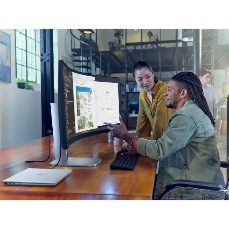 Monitor de conferencia HP Series 5 Pro 49 inch DQHD - 549pm, 124,5 cm (49 inch), 5120 x 1440 píxeles, Dual QHD, LCD, 5 ms, Negro