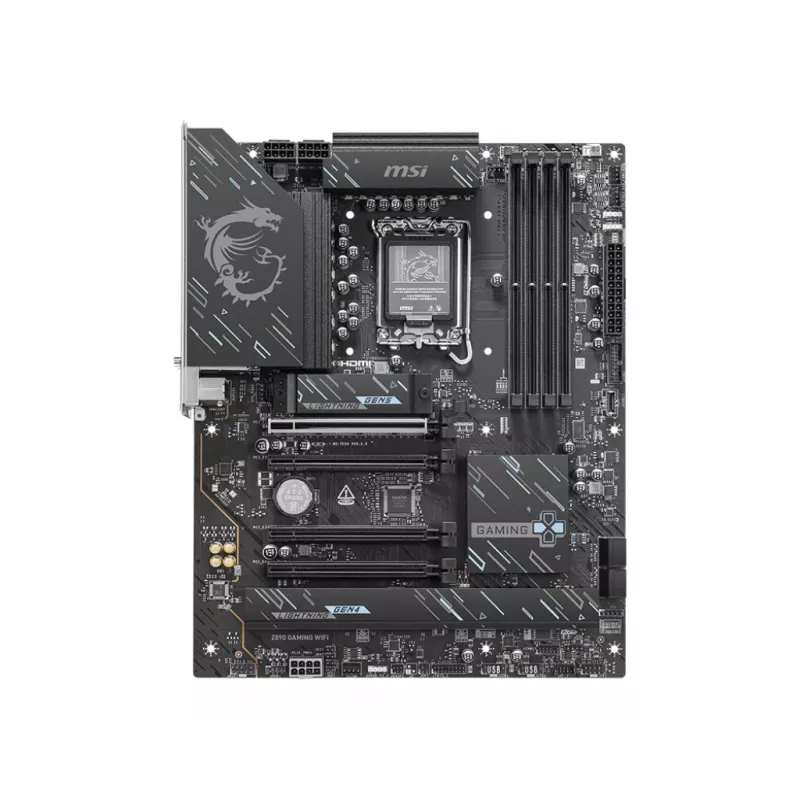 Placa base MSI Z890 Gaming WiFi — Intel Z890 ATX, LGA1851 (S1851), DDR5, 4x DIMM, Wi-Fi 7, 2.5GbE, 3x M.2