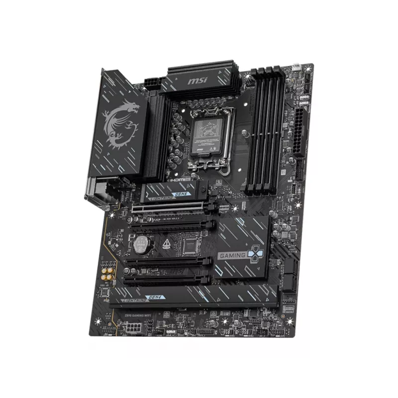 Placa base MSI Z890 Gaming WiFi — Intel Z890 ATX, LGA1851 (S1851), DDR5, 4x DIMM, Wi-Fi 7, 2.5GbE, 3x M.2