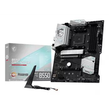 Placa base MSI B550 GAMING WIFI ATX — AMD B550, Socket AM4, DDR4, 4 DIMM, 128 GB, Wi-Fi 5, Gigabit LAN