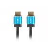 Cable HDMI LANBERG CA-HDMI-P20CU-0010-BK 1 m, HDMI Type-A macho–macho, HDMI 2.0, 18 Gbit/s, ARC, contactos dorados, Negro/Azul