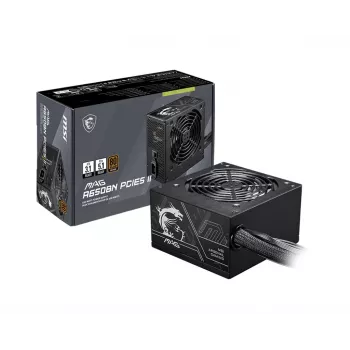 Fuente de alimentación MSI MAG A650BN PCIE5 II 650W 20+4 pin ATX 80 PLUS Bronze Negro