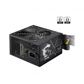 Fuente de alimentación MSI MAG A650BN PCIE5 II 650W 20+4 pin ATX 80 PLUS Bronze Negro