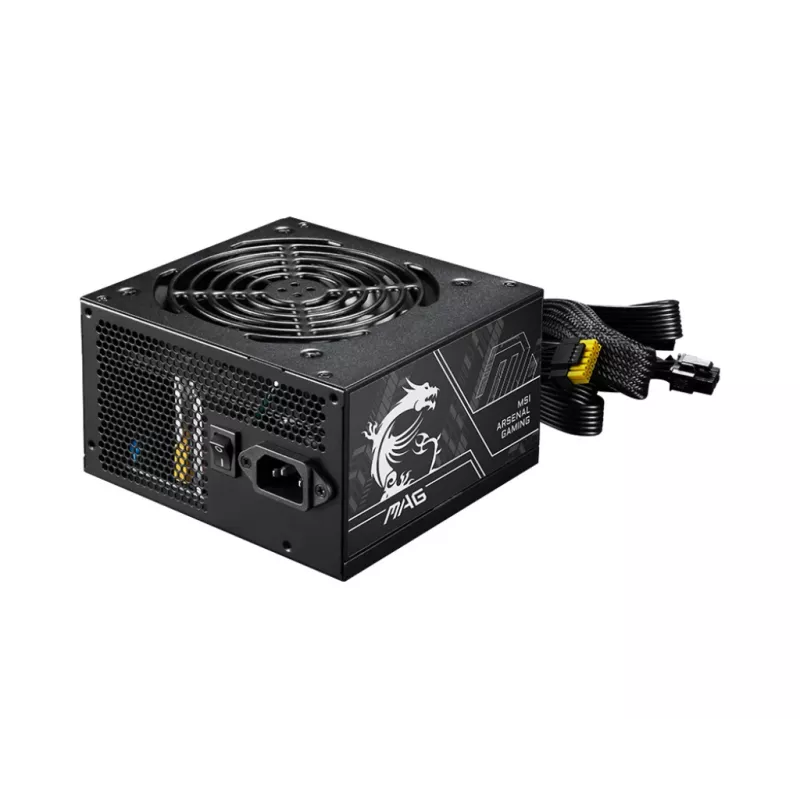 Fuente de alimentación MSI MAG A650BN PCIE5 II 650W 20+4 pin ATX 80 PLUS Bronze Negro