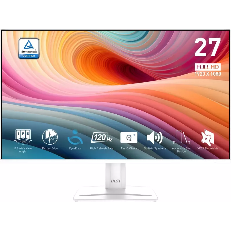MSI Pro MP275W E2 Monitor de ordenador 68,6 cm (27 pulgadas) 1920 x 1080 píxeles Full HD LED Blanco
