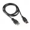 Cable LANBERG USB-A a USB-A 2.0, conector macho a conector hembra, 1,8 m, negro