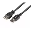 Cable LANBERG USB-A a USB-A 2.0, conector macho a conector hembra, 1,8 m, negro