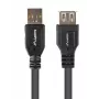 Cable LANBERG USB-A a USB-A 2.0, conector macho a conector hembra, 1,8 m, negro