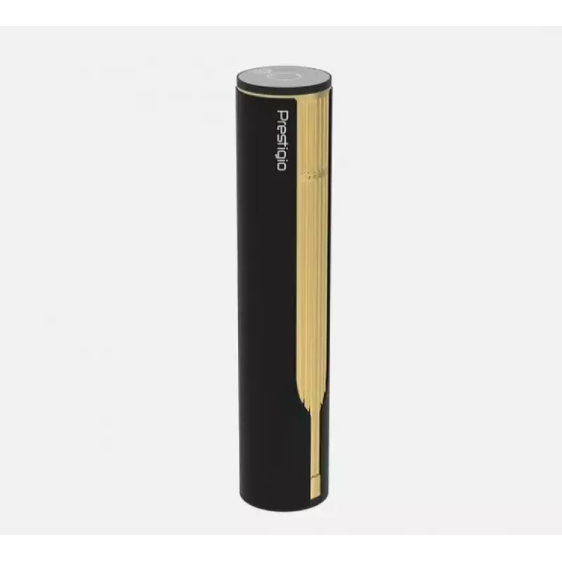 Sacacorchos eléctrico Prestigio PWO104GD, negro/oro, altura 228 mm, peso 350 g