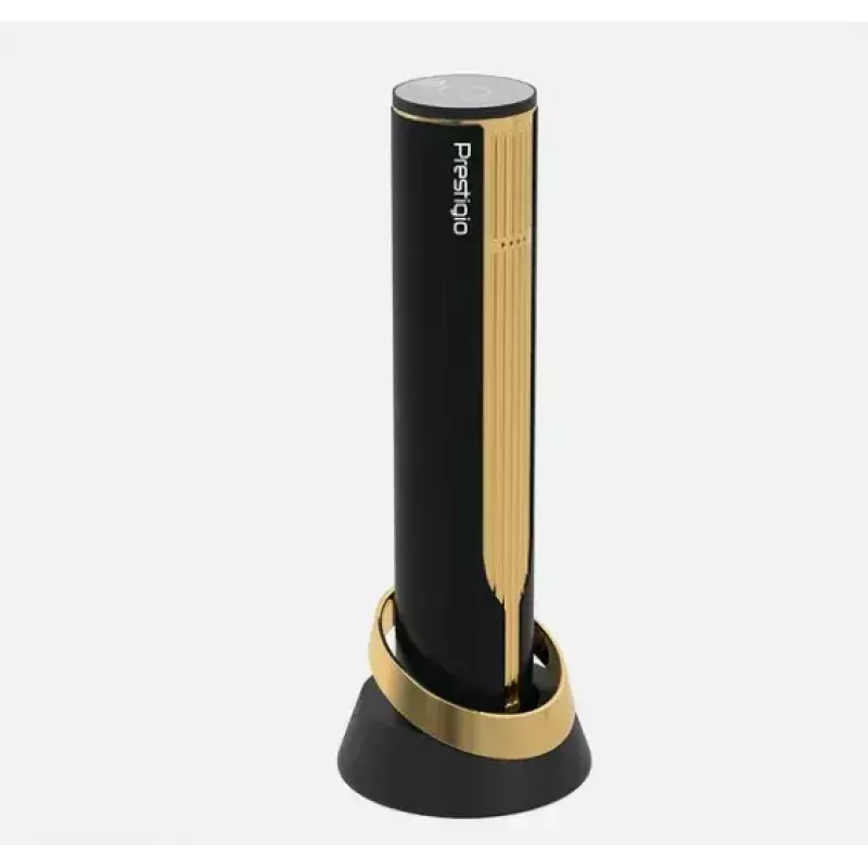 Sacacorchos eléctrico Prestigio PWO104GD, negro/oro, altura 228 mm, peso 350 g