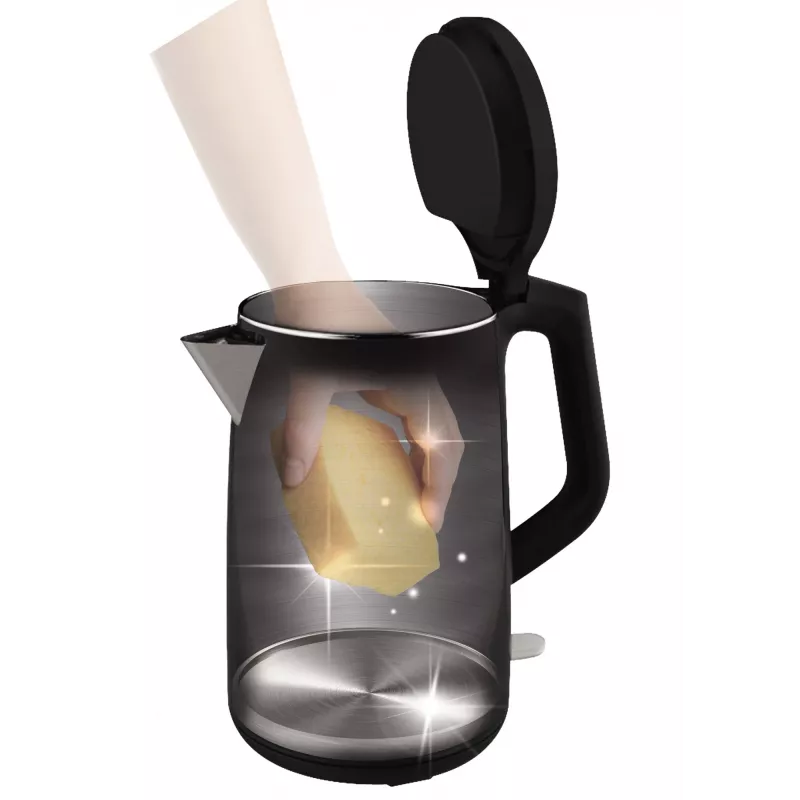 Hervidor eléctrico Tefal KO3718 1,5 L 2400 W negro, acero inoxidable