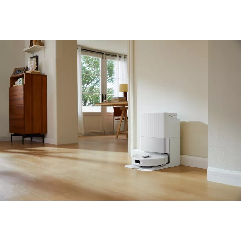 Robot aspirador Roborock Qrevo C Pro — blanco, depósito de polvo 0,325 l, 180 min de autonomía, Li-Ion 5200 mAh, forma redonda