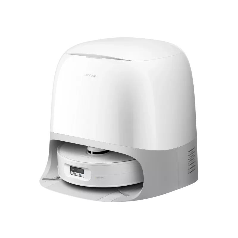 Robot aspirador Roborock Qrevo Curv 2 Flow – bolsa de polvo, 0,325 l, Li-Ion 5200 mAh, 240 min, blanco