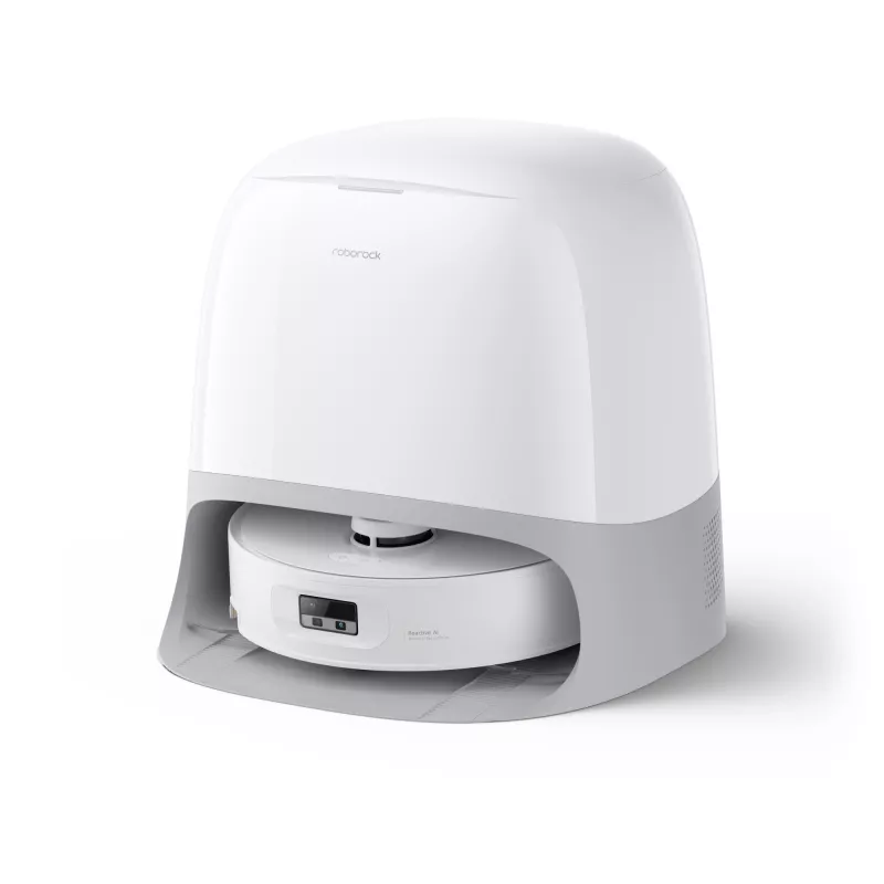 Robot aspirador Roborock Qrevo Curv 2 Flow – bolsa de polvo, 0,325 l, Li-Ion 5200 mAh, 240 min, blanco