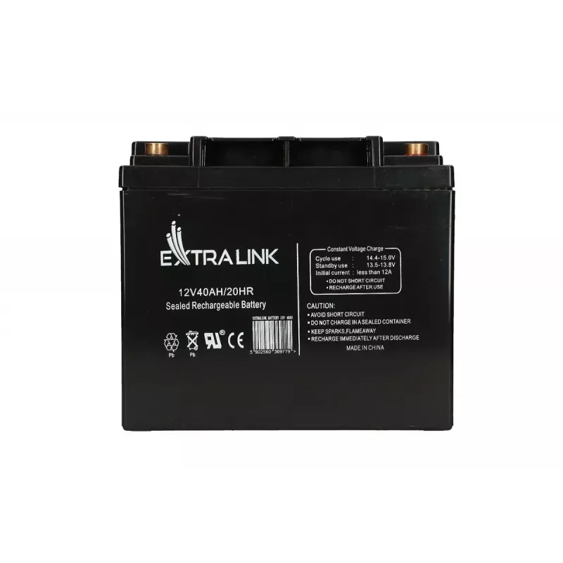 Extralink batería de plomo-ácido sellada AGM 12V 40Ah sin mantenimiento, VRLA, 12,2 kg