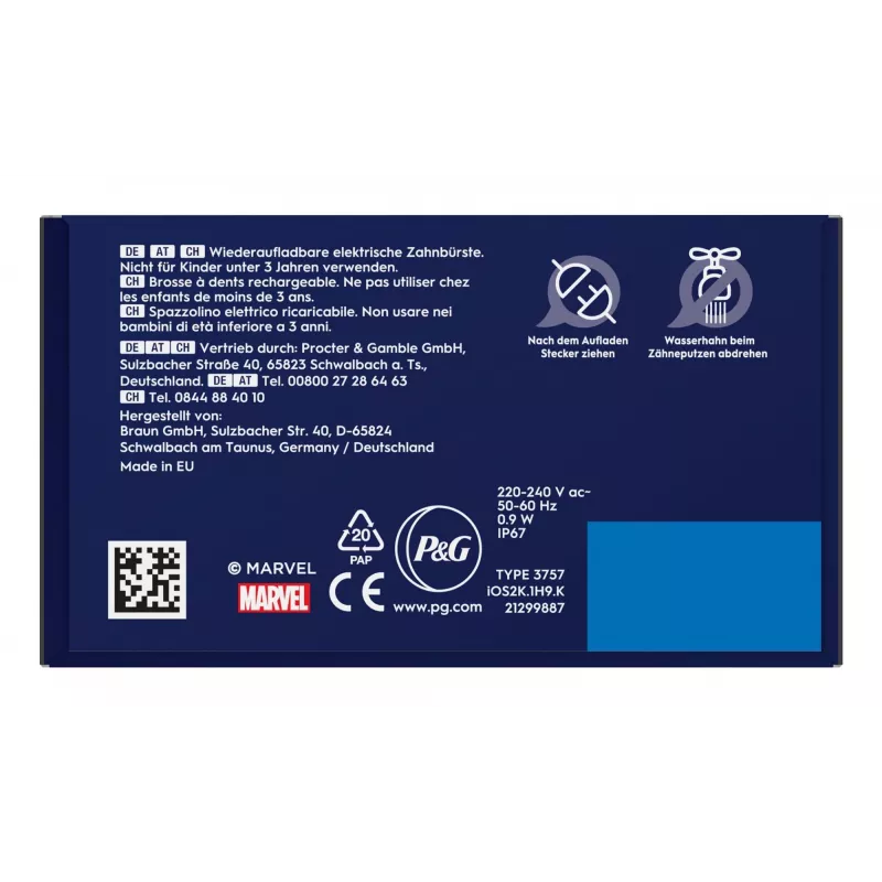 Cepillo de dientes eléctrico infantil Oral-B iO Kids Spiderman negro