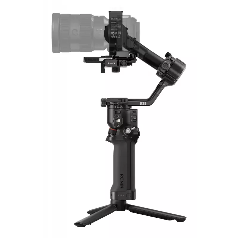 Estabilizador de cámara DJI RS 5 — aluminio, negro, 30 h de autonomía, 1,46 kg