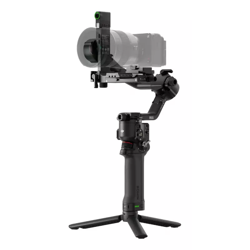 Estabilizador de cámara DJI RS 5 — aluminio, negro, 30 h de autonomía, 1,46 kg