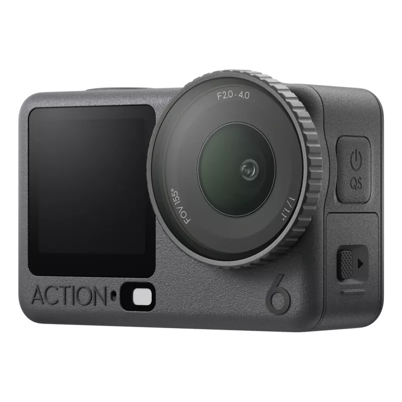 Cámara de acción DJI Osmo Action 6 Standard Combo — 38 MP CMOS, 4K Ultra HD, campo de visión de 155°, zoom digital de 2 aumentos