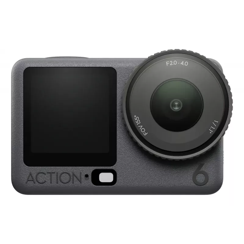 Cámara de acción DJI Osmo Action 6 Standard Combo — 38 MP CMOS, 4K Ultra HD, campo de visión de 155°, zoom digital de 2 aumentos