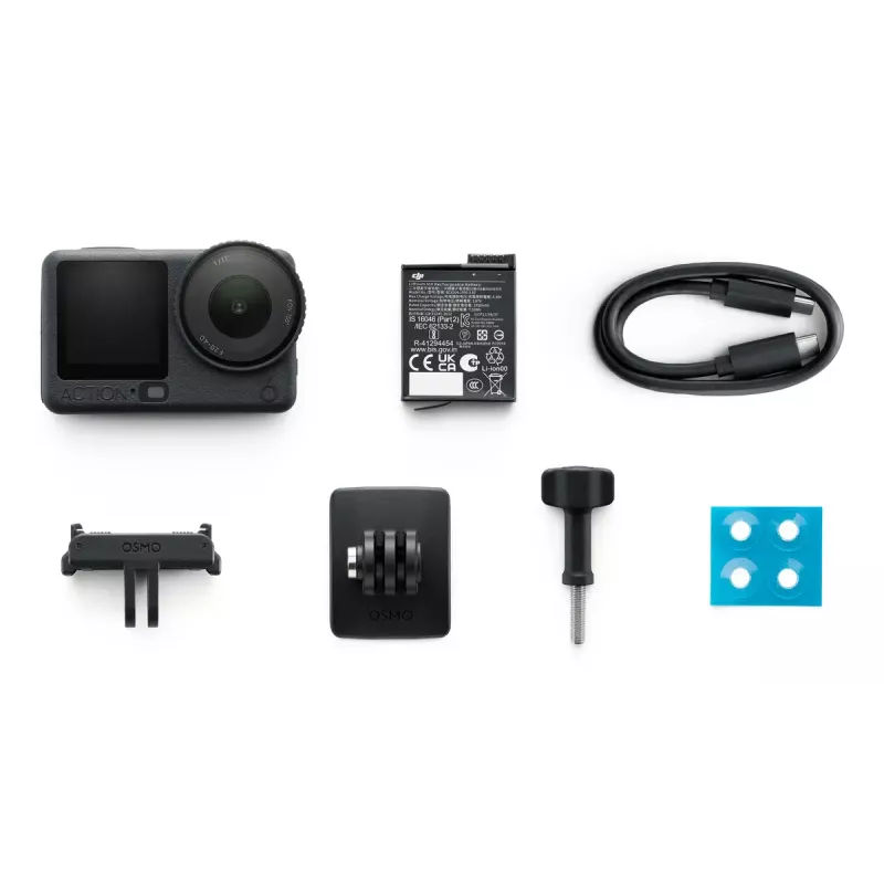 Cámara de acción DJI Osmo Action 6 Standard Combo — 38 MP CMOS, 4K Ultra HD, campo de visión de 155°, zoom digital de 2 aumentos
