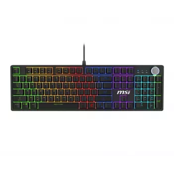 Teclado gaming MSI FORGE GK320 RED USB QWERTY US International Negro