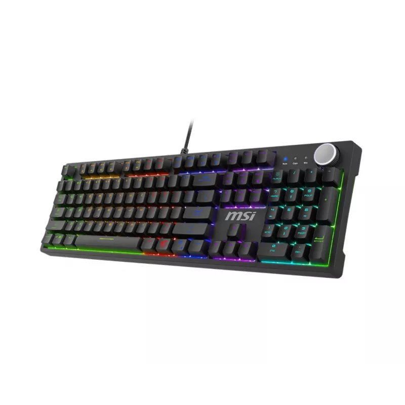 Teclado gaming MSI FORGE GK320 RED USB QWERTY US International Negro