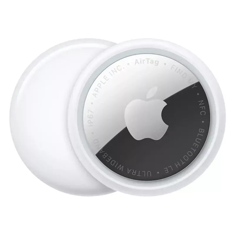 Localizador personal Apple AirTag Plata Blanco — pack de 4, pila CR2032, 11,8 g, Ø 31,9 mm