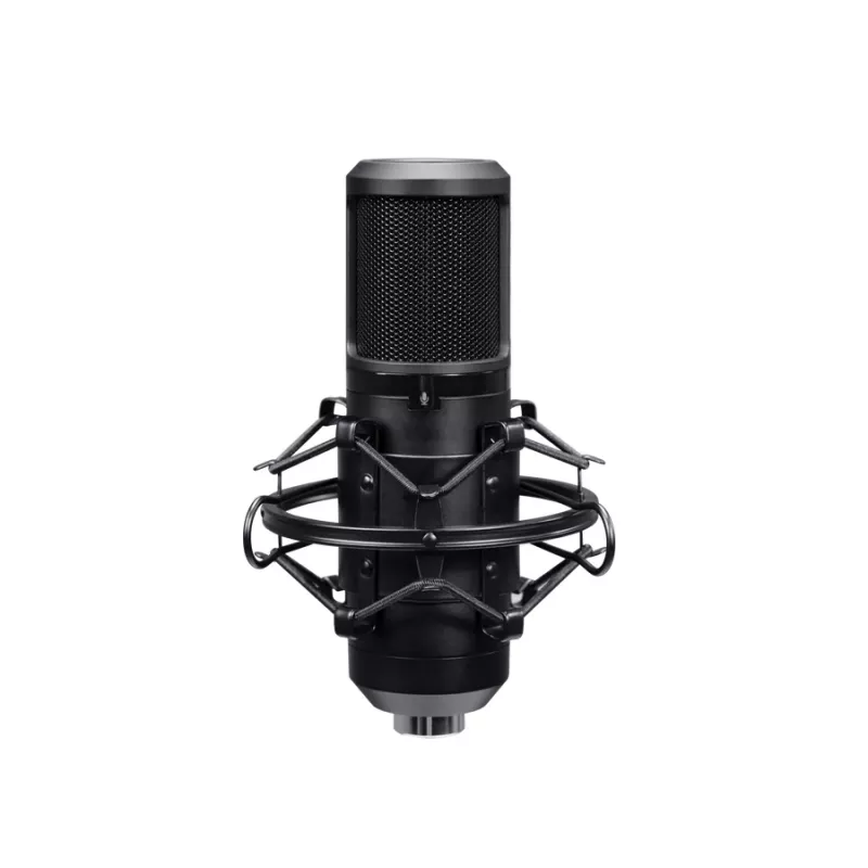 Micrófono para podcast TRUST GXT 270 Emita II+ — condensador USB, con cable, carcasa de metal, negro, cable de 2,5 m