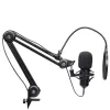 Micrófono para podcast TRUST GXT 270 Emita II+ — condensador USB, con cable, carcasa de metal, negro, cable de 2,5 m