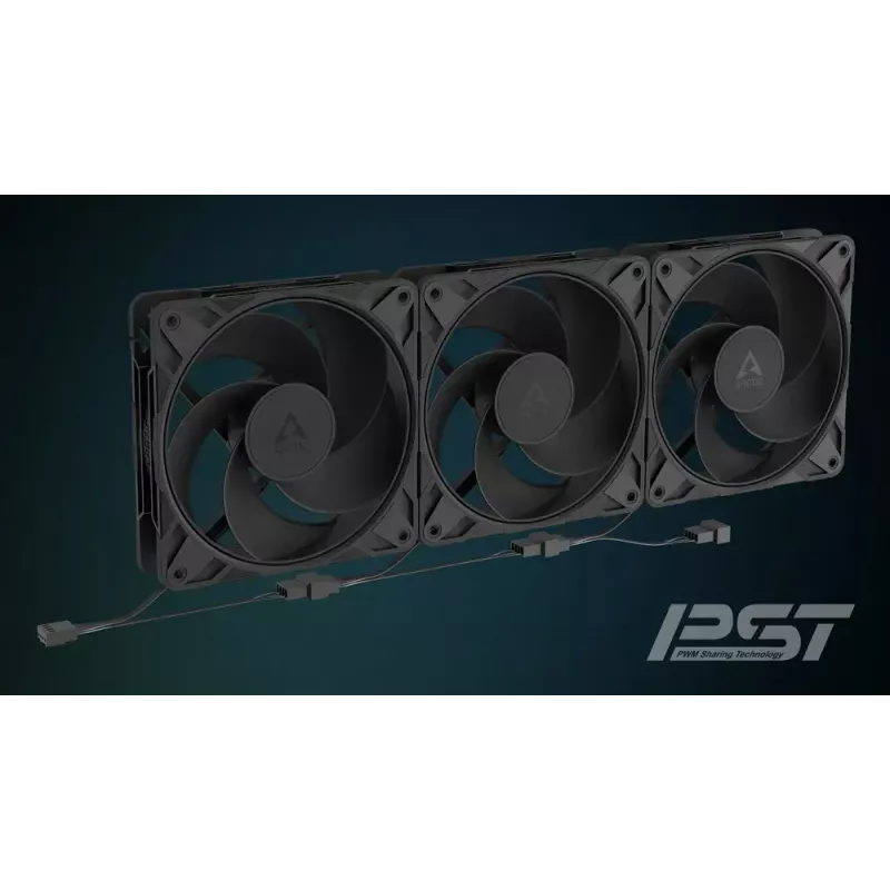 Ventilador de 140 mm Arctic Freezer P14 Pro Reverse – 166,5 m³/h, 5,1 mmH₂O, rodamiento fluido dinámico, A-RGB, PWM, negro, con cable divisor