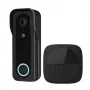 Videoportero TRUST DOORCAM-3000 negro, 3 MP, Wi-Fi 2,4 GHz, microSD hasta 256 GB, batería/USB (8–24 V)