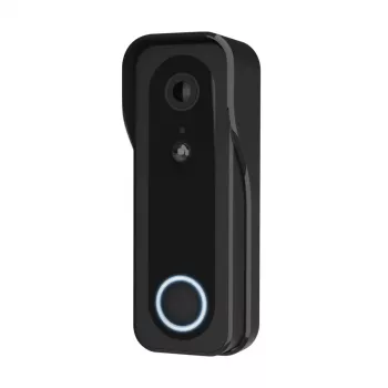 Videoportero TRUST DOORCAM-3000 negro, 3 MP, Wi-Fi 2,4 GHz, microSD hasta 256 GB, batería/USB (8–24 V)