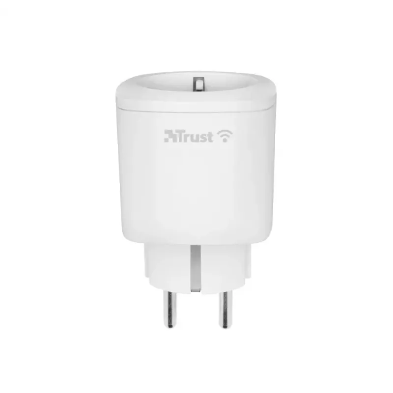 TRUST 71301 enchufe inteligente – toma de corriente Wi-Fi para interior, 3000 W, blanco, 52×52×86 mm