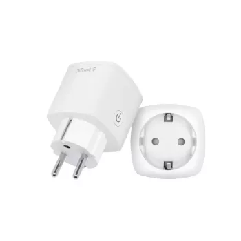 TRUST 71301 enchufe inteligente – toma de corriente Wi-Fi para interior, 3000 W, blanco, 52×52×86 mm