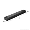 Barra de sonido LG S20A 2.0 canales, 50 W, Bluetooth SBC/AAC, con cable e inalámbrica, negra, 650×99×63 mm