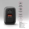 Cargador de pared AXAGON ACU-PQ67D, 67W, USB-C PD3.0 + USB-A QC4+, 2 salidas, pantalla LCD, 100–240V